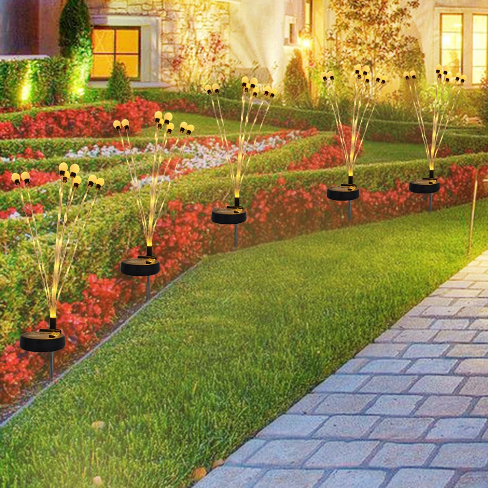 

2pcs Lawn Walkway Lighting Waterproof Solar Decorative Pathway Landscape Lights Easy Installation Swing for Home Garden