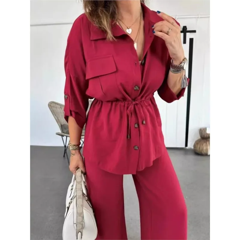 Модный повседневный женский весенний топ с длинными рукавами и накладными