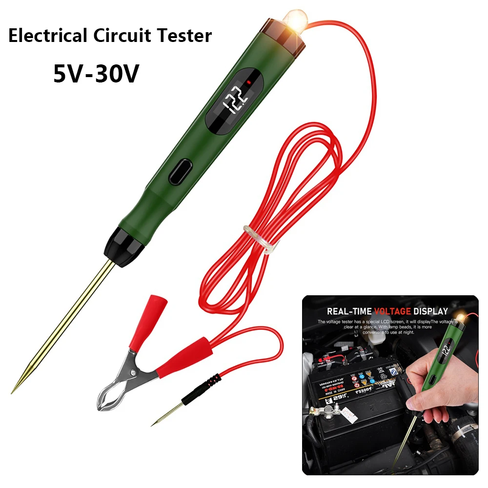 

Positive Load Voltage Measuring Instrument with Lamp Digital Display Multi-function Circuit Measuring Pen for Automobile Mainten