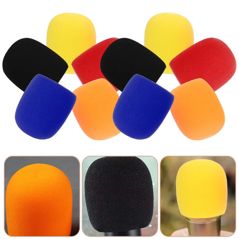 

10 Pcs Microphone Case Protective Foam Handheld Windscreen KTV Cover Skid Ring Windscreens Covers Sponge Stage