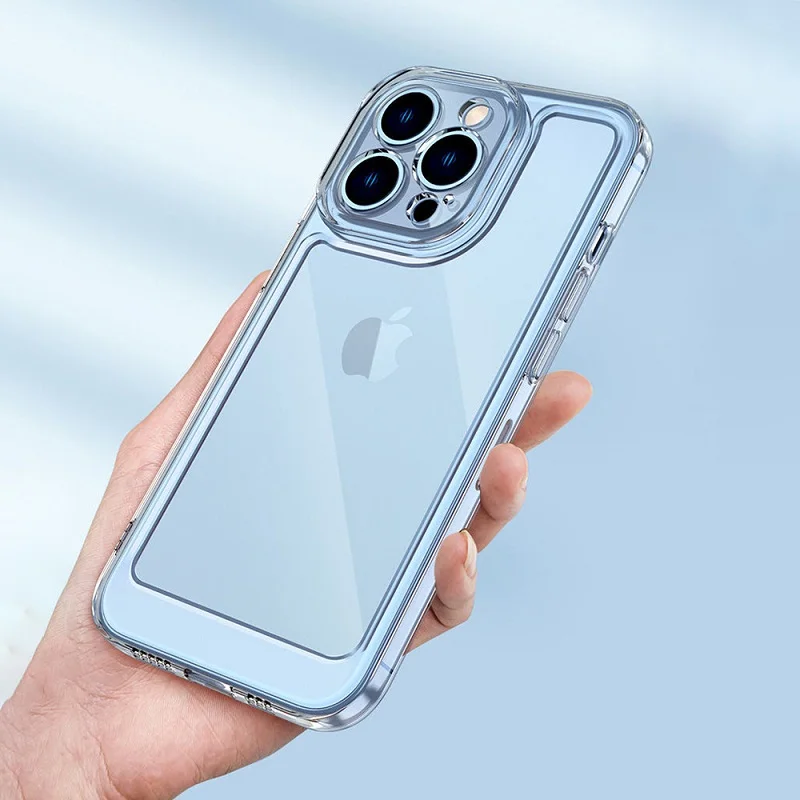 Мягкий прозрачный силиконовый чехол для iPhone 13 12 11 Pro Max Mini X XS XR 7 8 Plus SE3 ударопрочный
