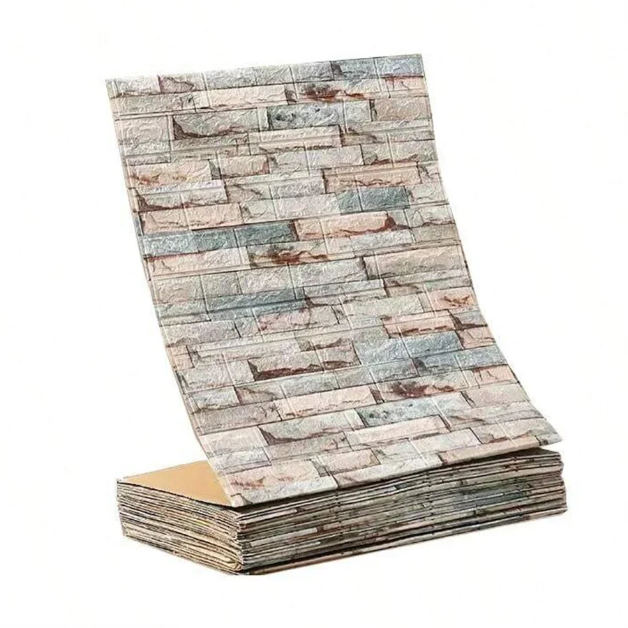 

3D пенопластовые настенные панели из кирпича, самоклеящиеся водостойкие обои для гостиной, наклейка на стену, домашний декор, обои, ТВ-фон