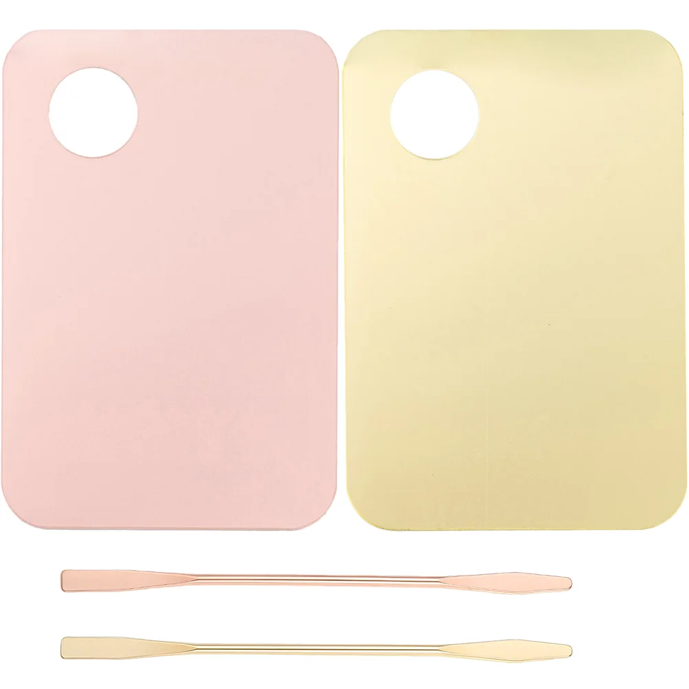 

Mixing Makeup Spatula Foundation Acrylic Depotting Eyeshadow Tray Color Pallet Nail