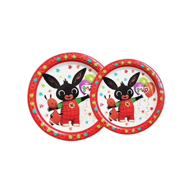 

Rabbit Theme Party Supplies Disposable Tableware Cup Plate Napkin Balloon Kid Happy Birthday Decoration Boy Gifts