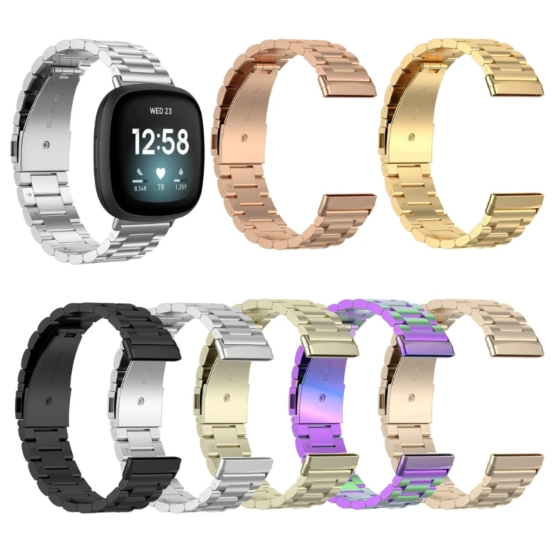 

Stainless Steel Watch Band Light Watch Strap Polished Watch Bracelets Replacement for Versa3/4