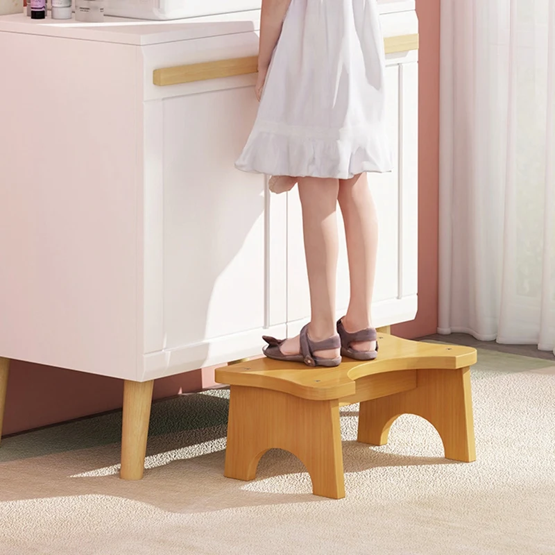 Домашняя ступенька для ног из стабильного бамбука для туалета, дома и детей, качественное сидение.