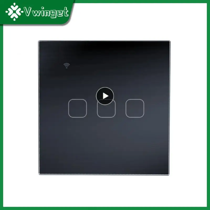 

Touch Tempered Wifi Switch Smart Life App Anti-scratch Tuya Wifi Smart Touch Switch Voice Control App Control Home Wall Button