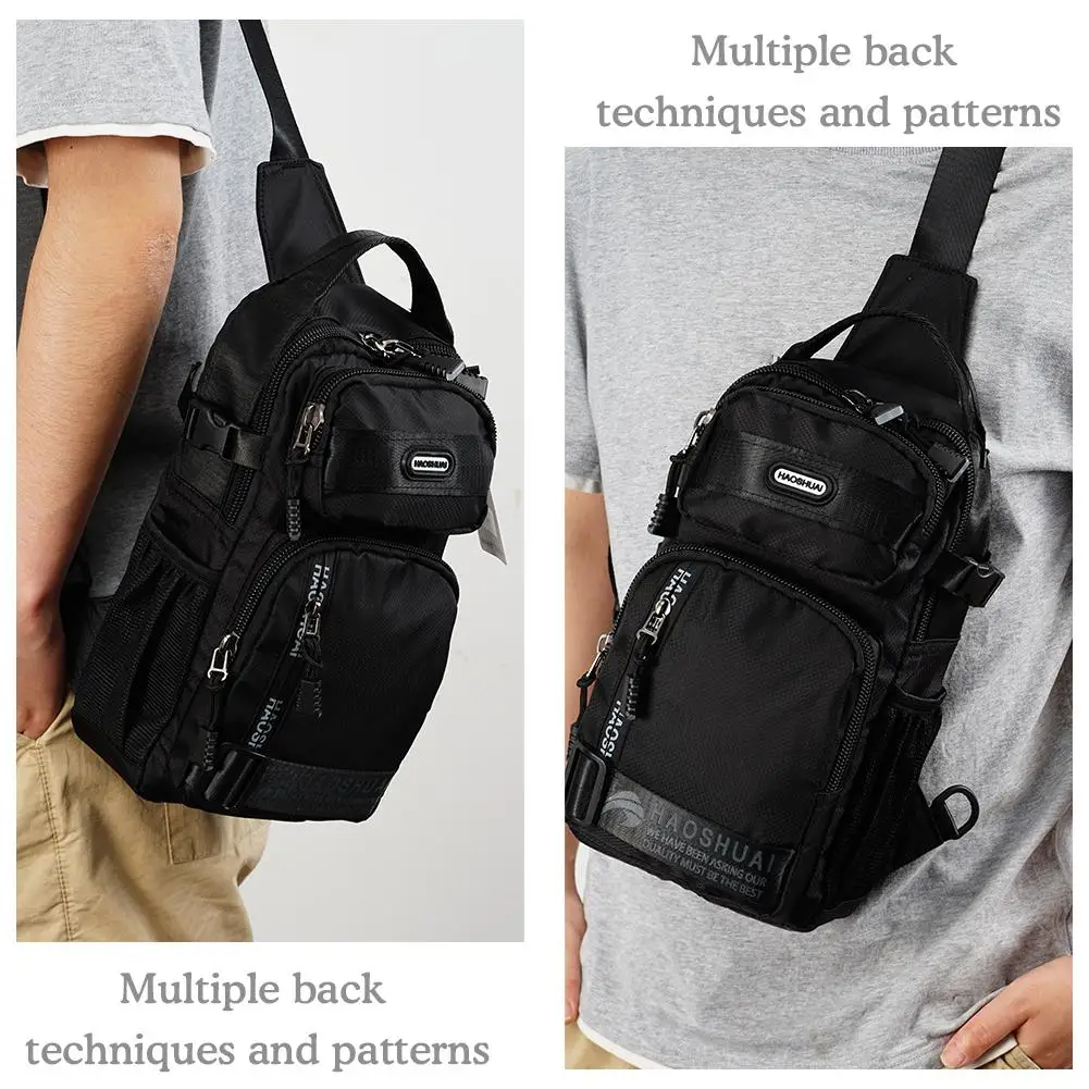 Men Fashion Multifunction Shoulder Bag Crossbody Travel Sling Bag Pack Messenger Pack Chest Bag For Male Phone Pouch Bags