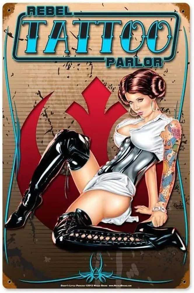 SmartCows Tattoo Parlor Ретро жестяная металлическая вывеска Винтажный настенный декор