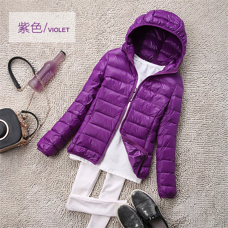 S-5XL Autumn Winter Women White Duck Hooded Down Jacket Female Ultra Light Down Coat Parkas Short Tops 2022 Jaqueta Ultra Leve