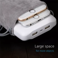 velvet mobile phone storage bag for usb charger usb cable phone power bank protection portable storage case accessories