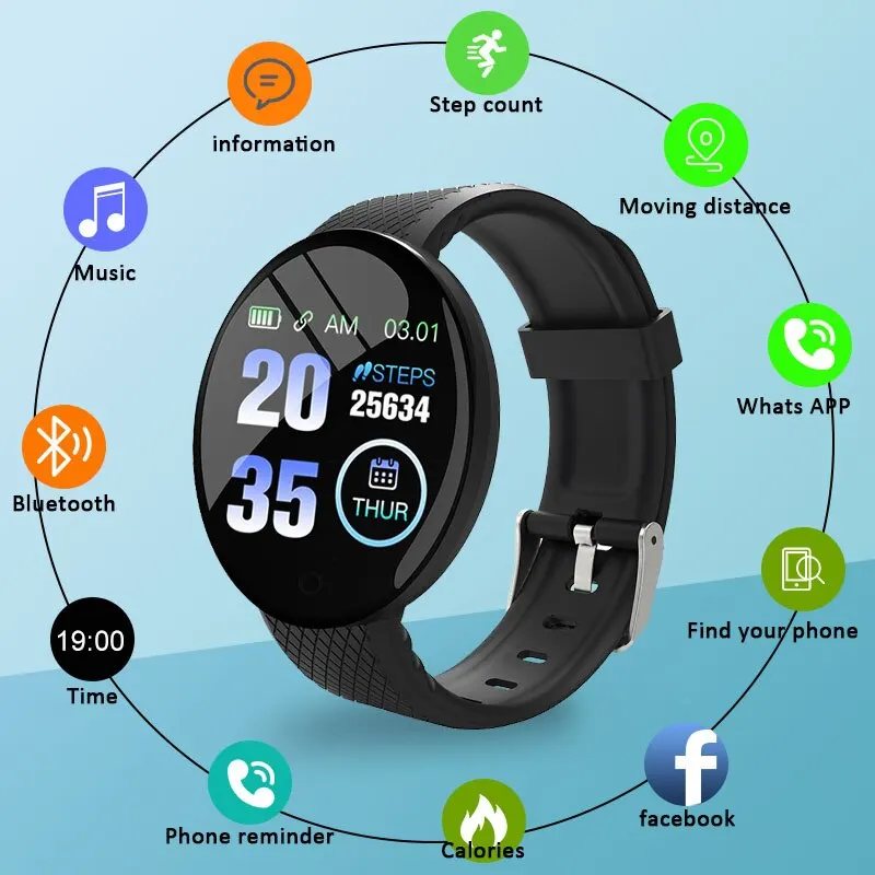 

ZK50 D18 Smartwatch Circular Color Screen With Multiple Sports Modes Call Information Reminder Photo Taking Music Smart Bracelet