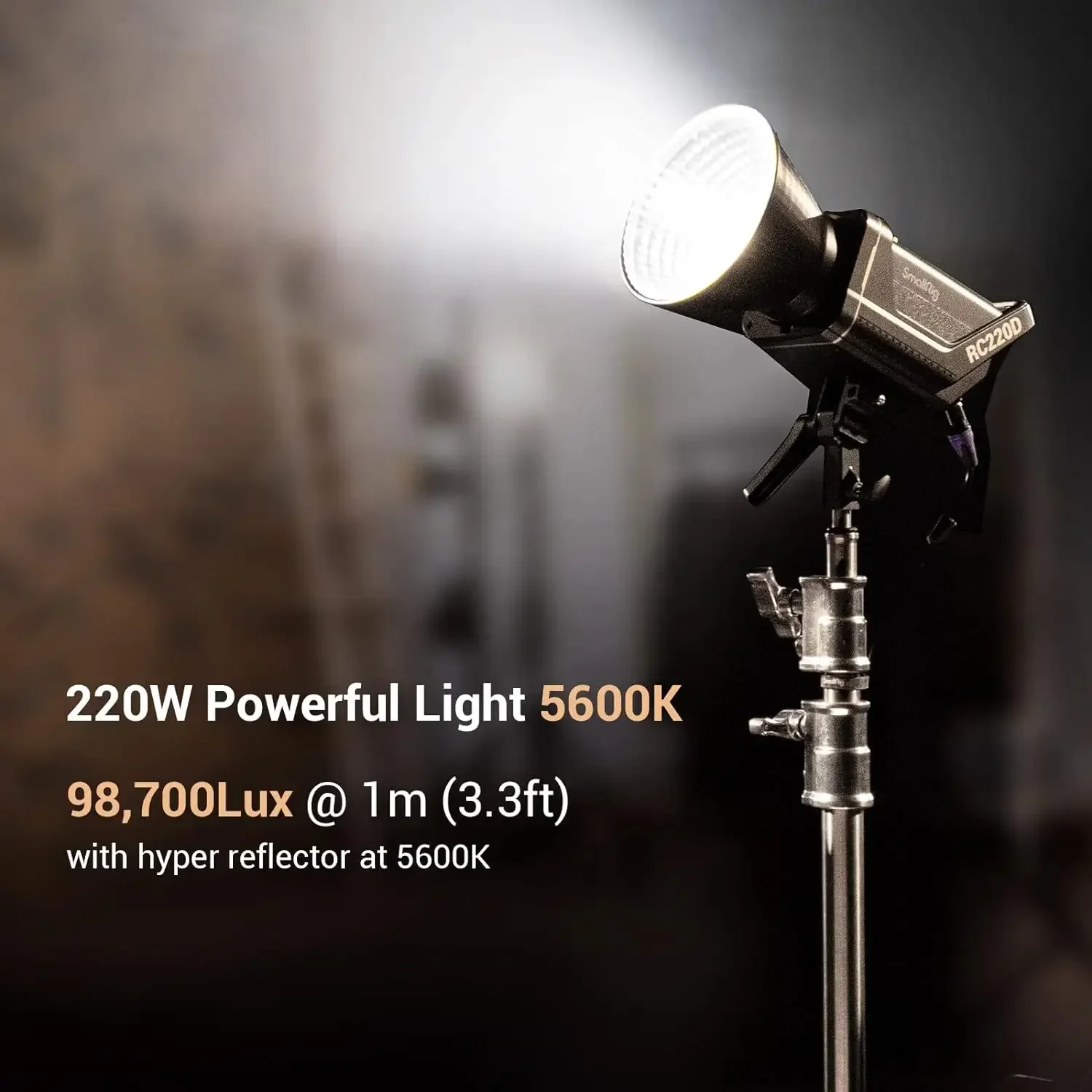 Фото Новый комплект светодиодных видеосветильников SmallRig RC 220D (2 шт.), 98700 люкс, 9 световых эффектов, управление через приложение, профессиональный студийный светильник-4009 №1