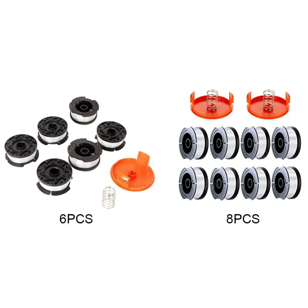 Катушка нейлоновая для триммера травы длина 9 14 м диаметр 1 65 мм 6/8 шт.