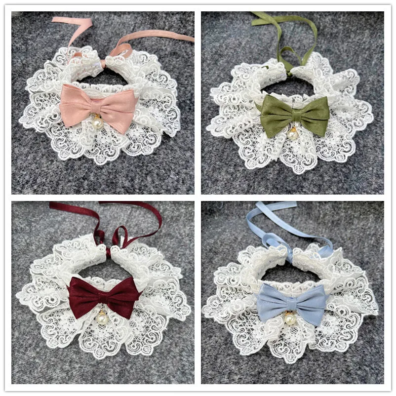 

Dog Saliva Towel Collar Pet Scarf Cat Cosplay Small Dog Harness Pet Jewelry Necklace Collar Bell Dog Bow Tie Pet Accessories