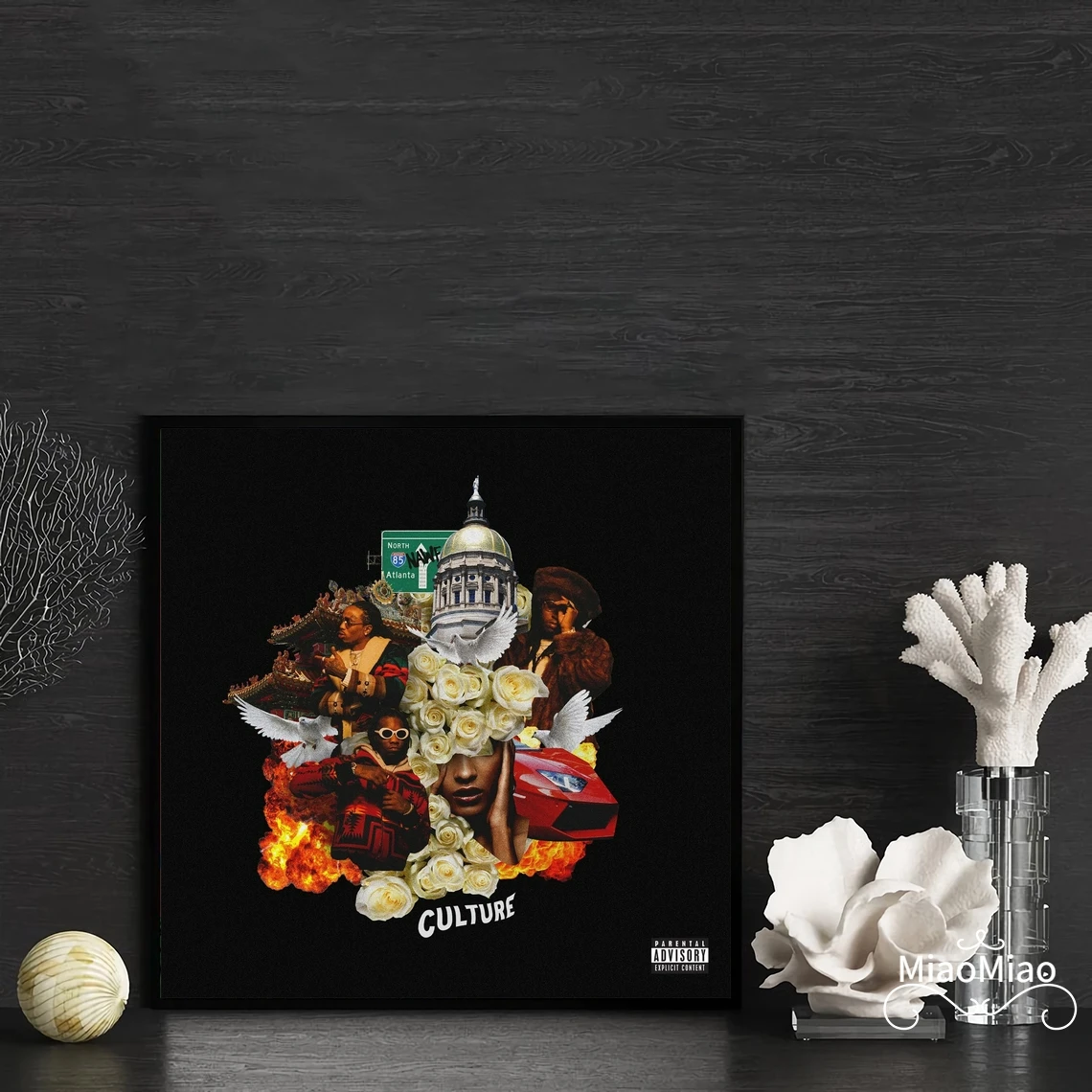 

Migos Culture Music Album Cover Poster Canvas Art Print Home Decor Wall Painting ( No Frame )