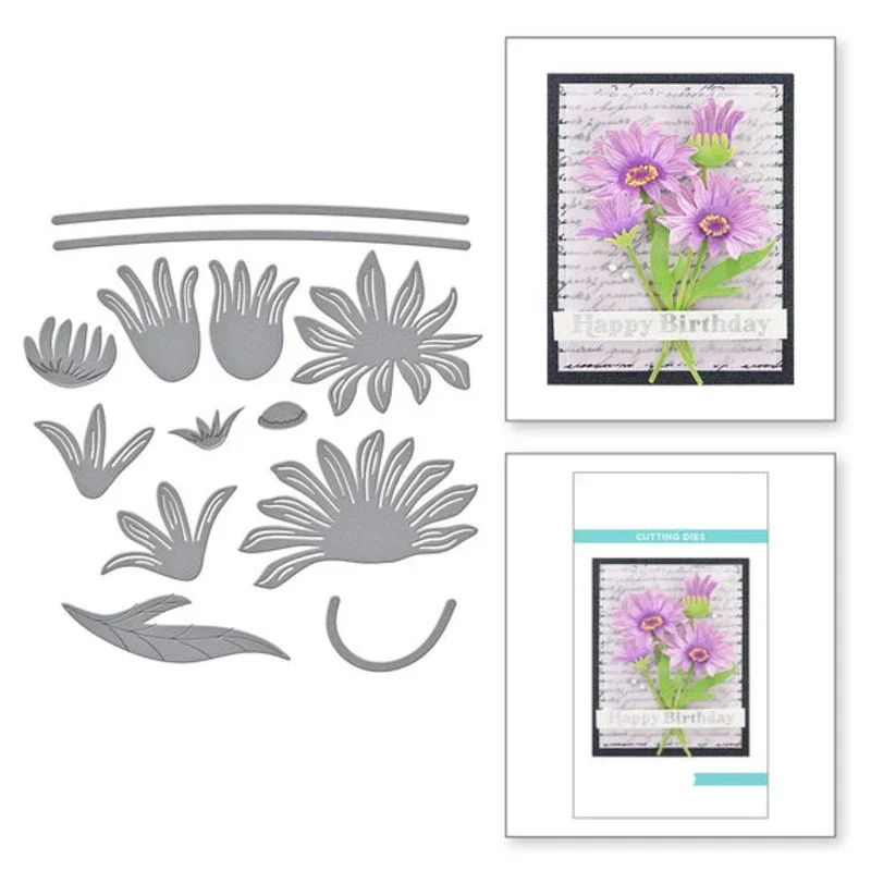Новинка 2022 стебель листьев цветочный узор собранные металлические штампы для