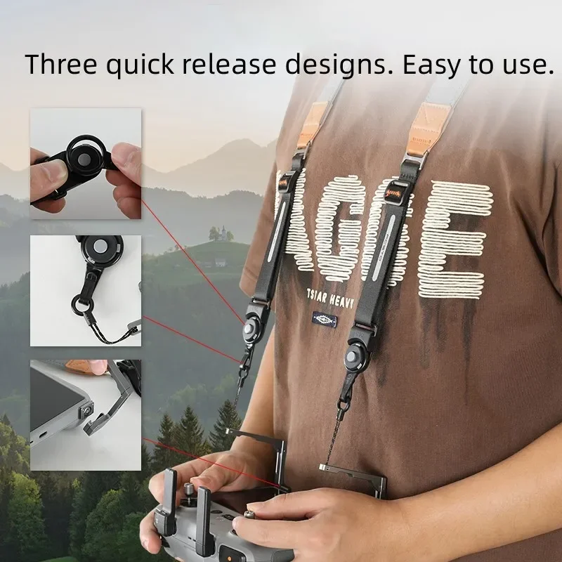 Фото Шейный ремешок для пульта дистанционного управления DJI RC / RC 2, совместимый с дронами DJI Air 3 3S / Mini 3 3pro 4pro 5pro / Neo 2 / Mavic 4pro. №4