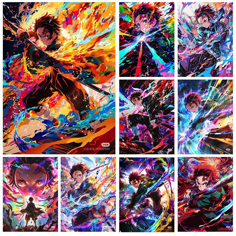 Набор для алмазной живописи сделай сам из японского аниме