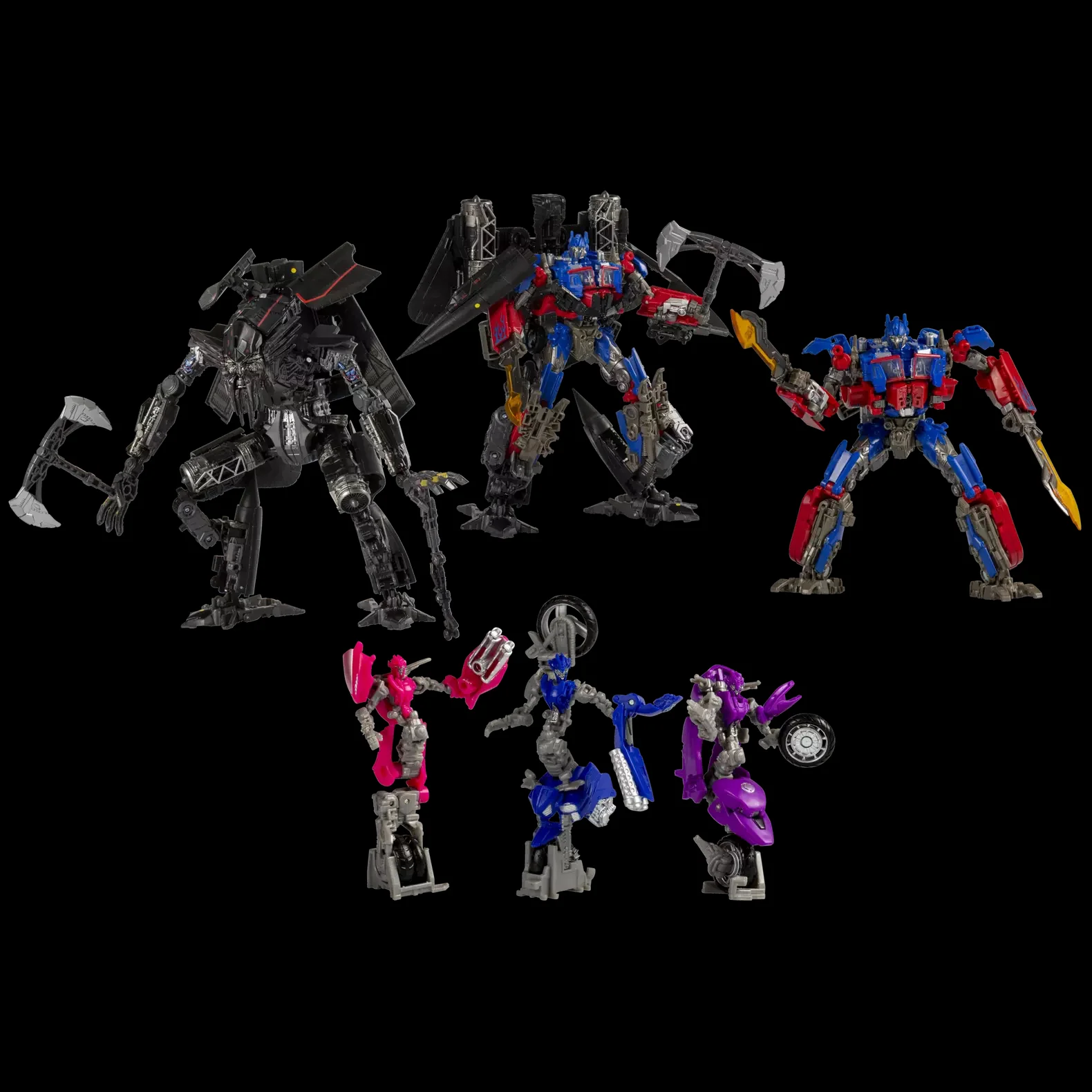 Фото В наличии: Оригинальный набор Transformers Studio Series SS ROTF — Jetfire, Оптимус Прайм, 3 сестры. Коллекционная фигурка, игрушка, декор. №2