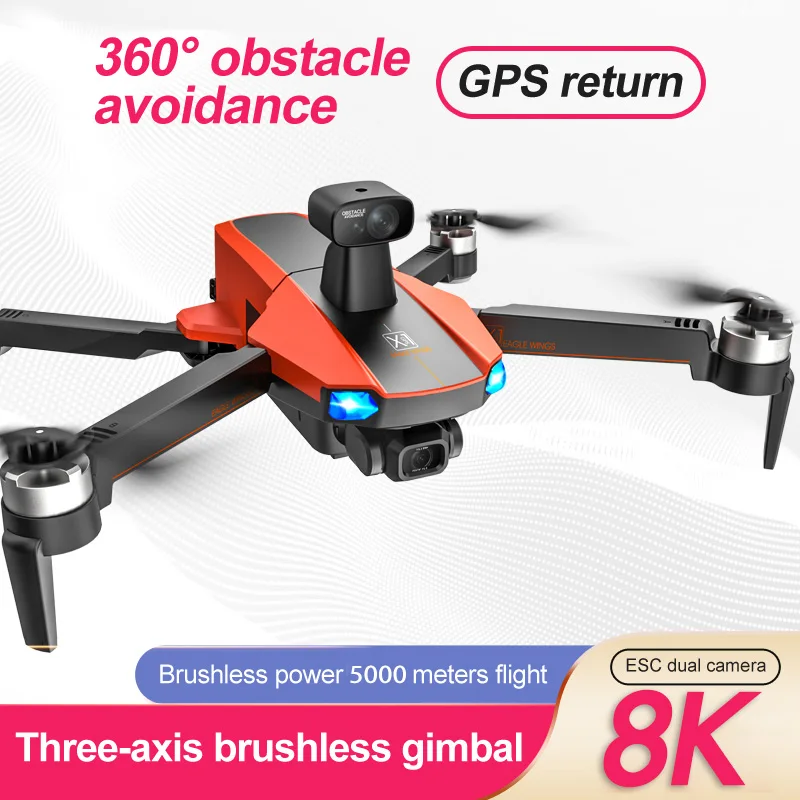 

MS-712 drone Obstacle 3 With 8k 5 Avoidance Fpv RC gps 5G profesional km motor Gimbal Quadcopter Axis Brushless Drones dron