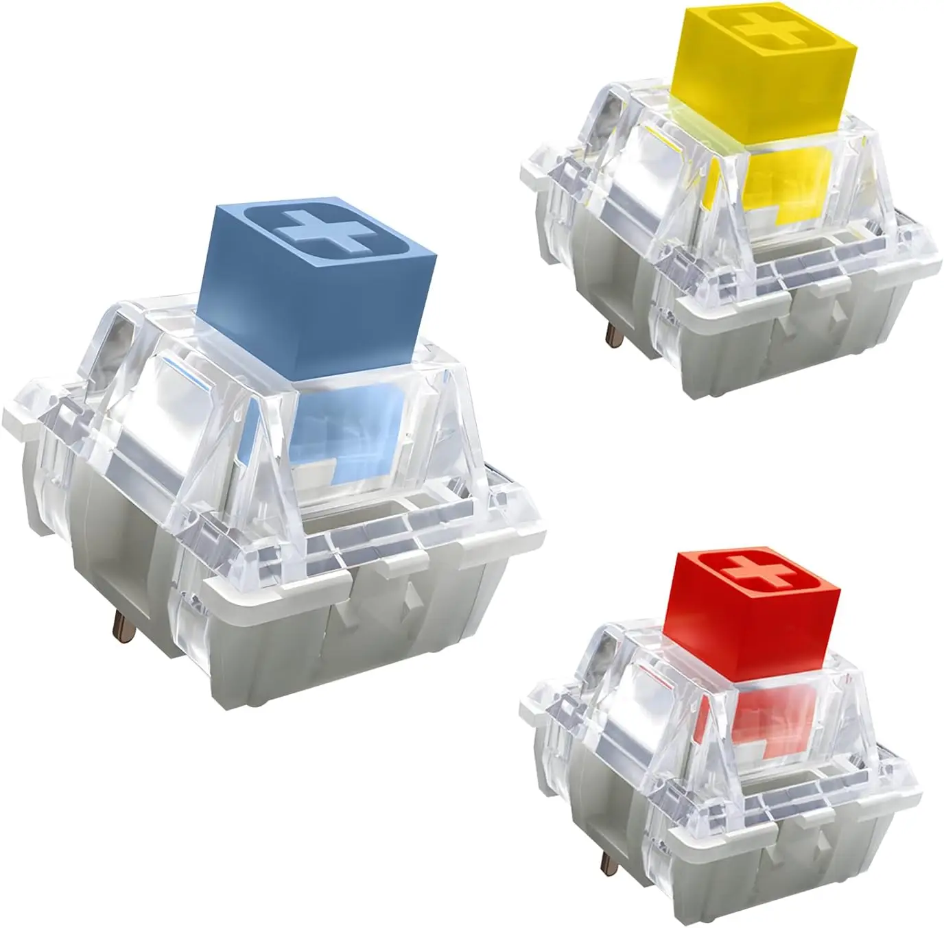 KAILH Box тяжелый темно-желтый | Сгоретый Оранжевый | Бледно-синий переключатель для механической клавиатуры «сделай сам», 3 контакта, совместимые с переключателями SMD RGB