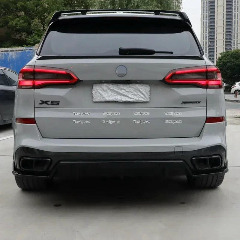 Для BMW X5 G05 2018-2022 спойлер ABS глянцевый черный/углеродный вид задний на крышу
