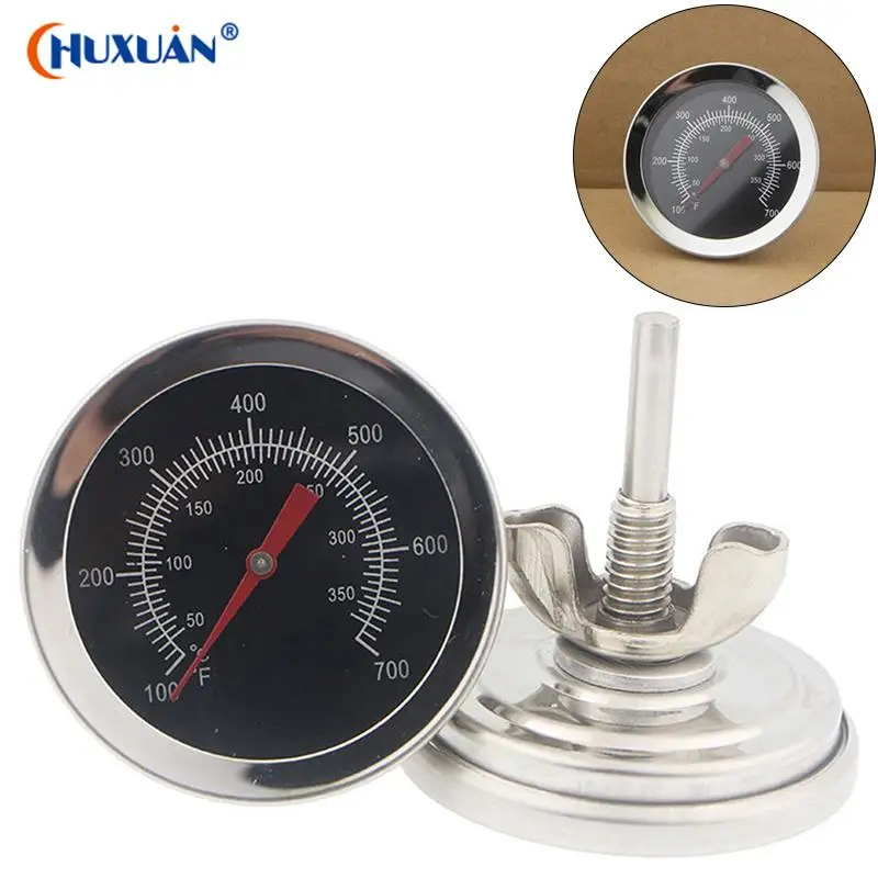 

New 1pcs Stainless Steel Oven Thermometers BBQ Bimetallic Dual Gage 700 Degree Thermometer Home Kitchen Cooking Tools