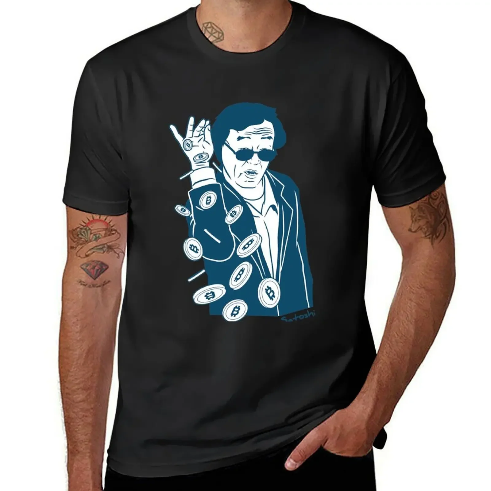 Футболка Satoshi Nakamoto рубашки великолепная одежда из аниме с графическим принтом