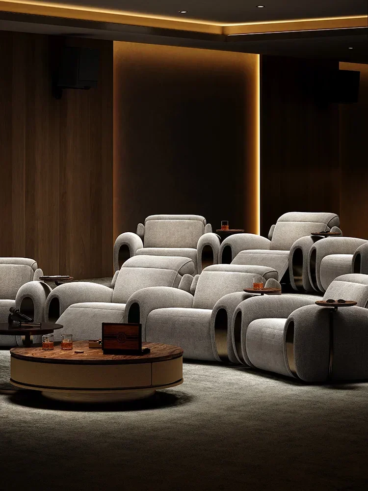 Italian audio-visual functional sofa villa whole house custom private cinema series light luxury fabric