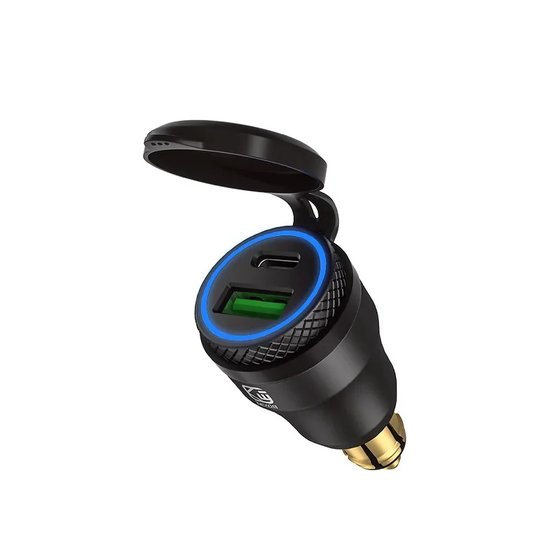 

Алюминиевое USB-зарядное устройство 30 Вт PD Type-C QC 3.0, адаптер быстрого зарядного устройства, водонепроницаемый для гнезда Hella DIN/мотоциклов BMW Ducati Triumph