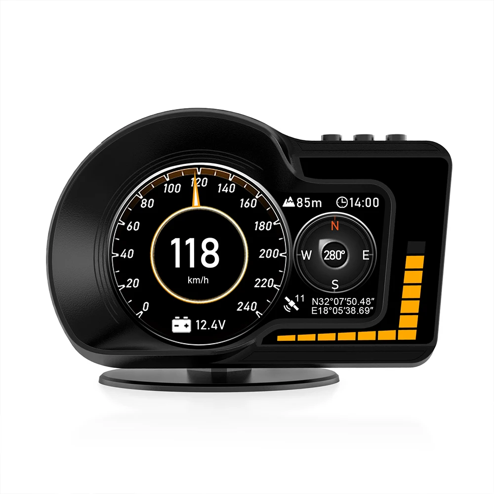 Фото OBDHUD OBD2 EOBD Автомобильный бортовой компьютер с ЖК-дисплеем умный измеритель скорости пробега автомобильные электронные аксессуары дисплей №2