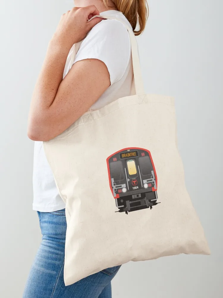 MBTA Red Line CRRC 1900 Train Tote Bag роскошная женская многоразовая сумка для покупок милая
