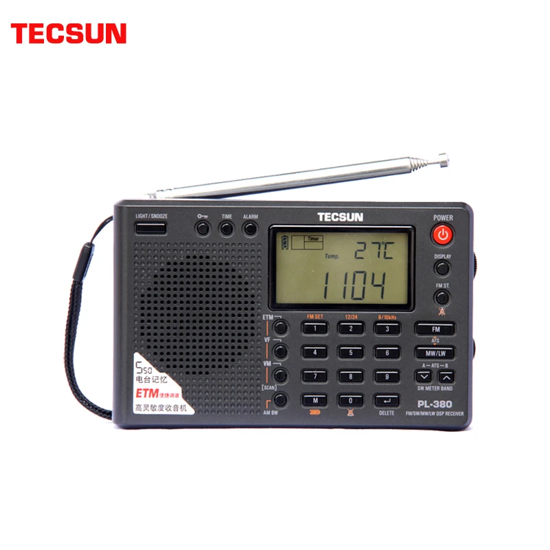 Фото Tecsun PL330 PL380 PL320 PL398 PL310 PL368 Цифровой коротковолновый радиоприемник DSP Портативный приемник AM FM SW из России Склад №3