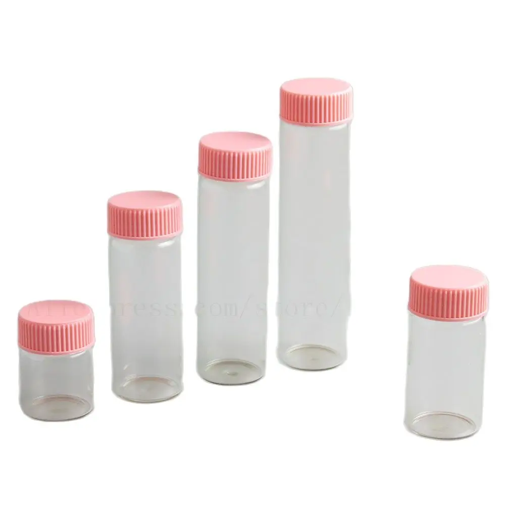 With Plastic Screw Cap 15cc 1/2 Oz 2oz Glass Clear Sample Bo
