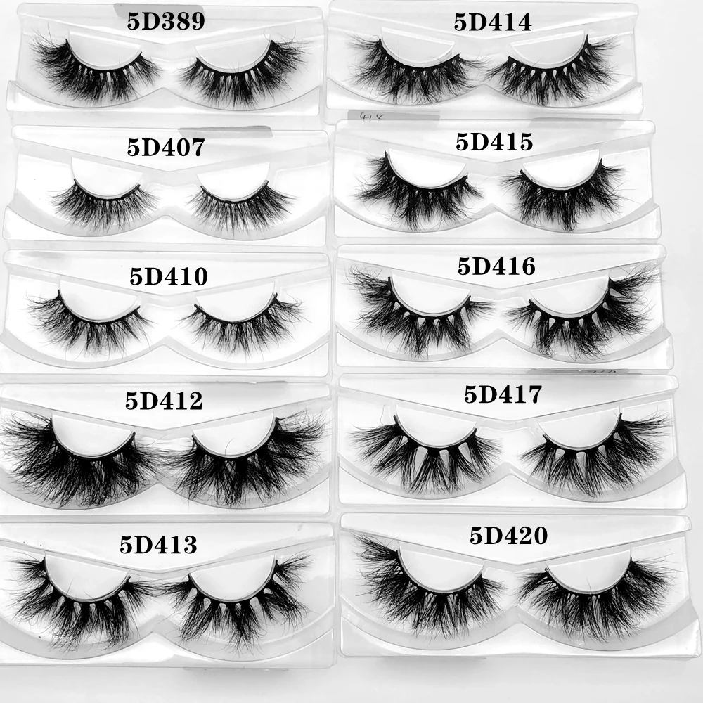 Mikiwi wholesale 100 pairs/pack 3D Mink Lashes No packaging Full Strip Lashes Mink False Eyelashes custom box Makeup eyelashes images - 6
