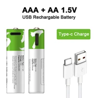 new aa aaa battery aa 1 5v 2600mwh1 5v aaa 750mwh usb rechargeable li ion batteries for electric toy battery cable