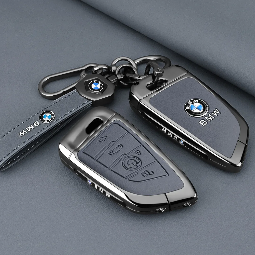 Фото Новый чехол для смарт-ключа автомобиля из цинкового сплава для BMW 1, 3, 7 серии, X1, X3, X5, X6, X7, F20, F15, F16, F48, G20, G30, G01, G02, G05, G11, G32 №4