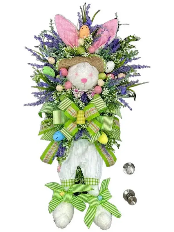 

Easter Bunny Wreath Easter Day Door Hanging Garlands Decorations Decorative For Front Door Easter Day Bunny Wreath