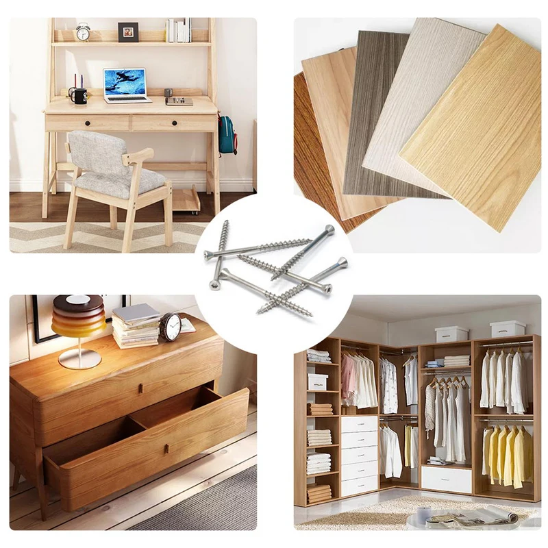 Винт звездообразного привода из нержавеющей стали 45/50/55/60/75 мм винты по дереву 316