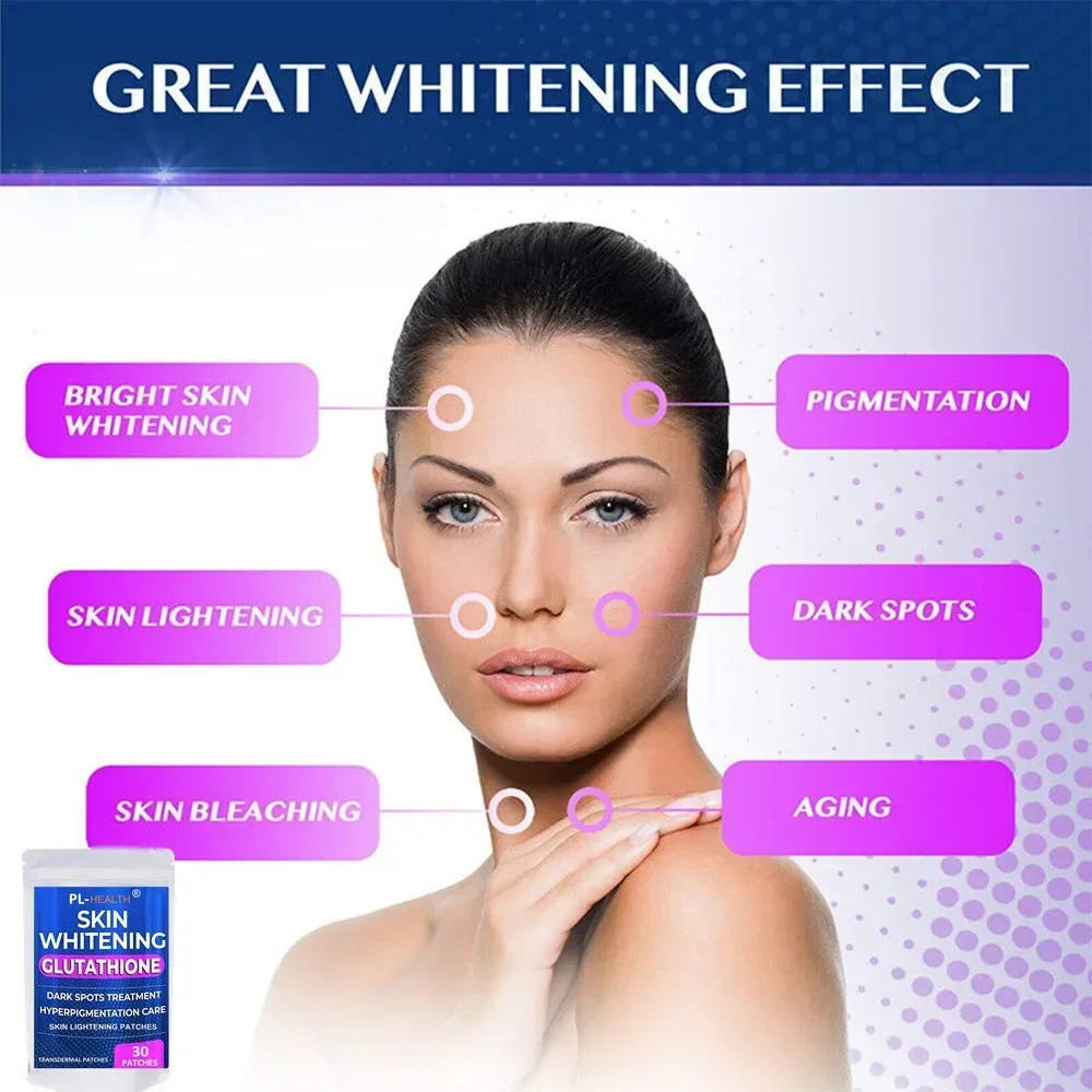 30 патчей глютатион трансдермальные патчи отбеливание кожи антиоксидант