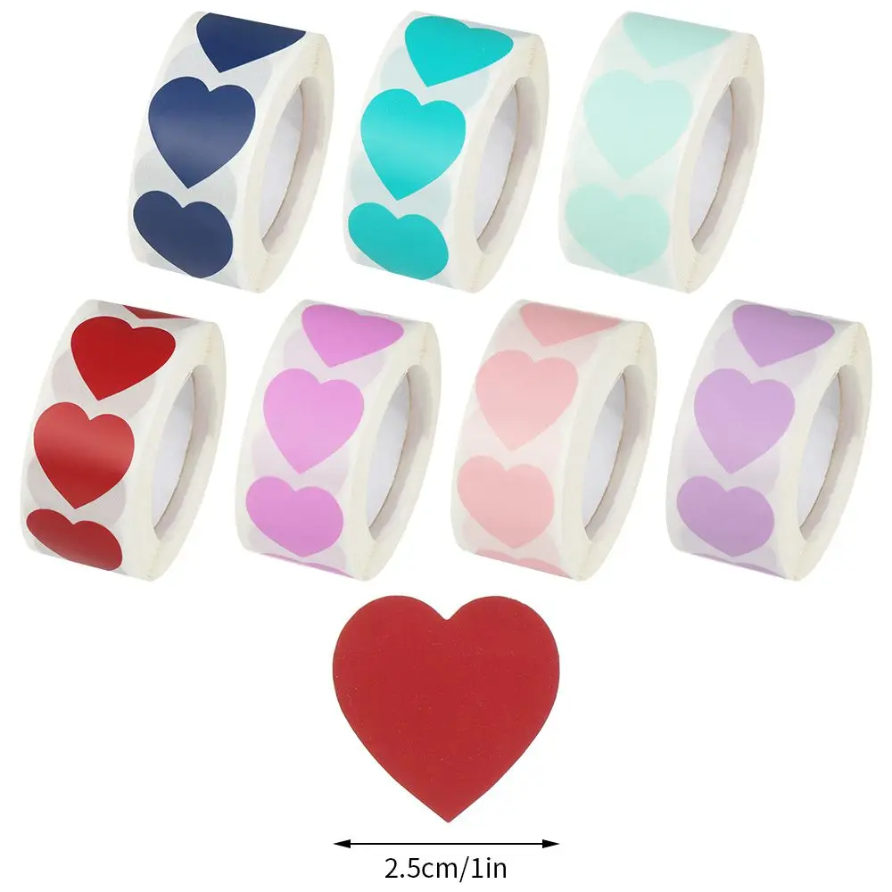 

500 Pcs/Roll Love Heart Shaped Seal Labels Gift Packaging Birthday Party Supplies Cute Stationery Sticker Home Decor 2022 Hot