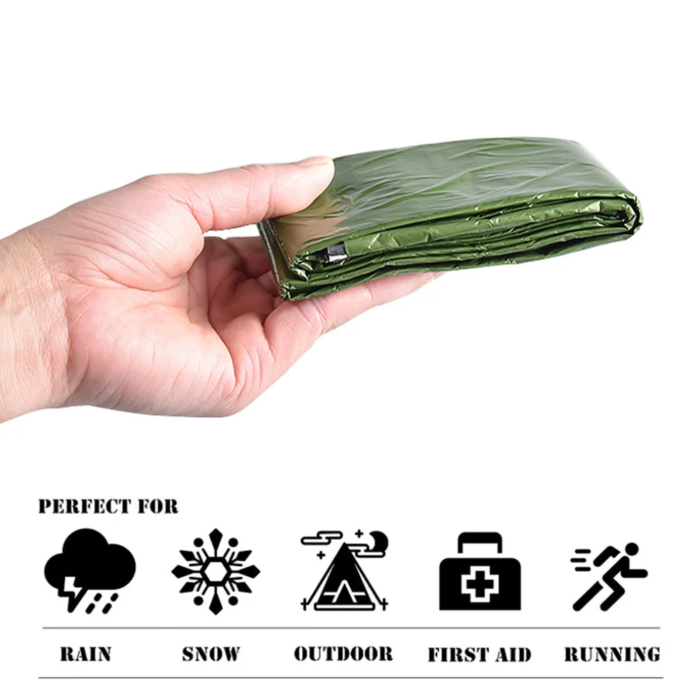 

130*210cm Aluminum Film Emergency Blanket Survival Blanket Disposable Outdoor Camping Equipmnets Hiking Hunting Accessories Tool