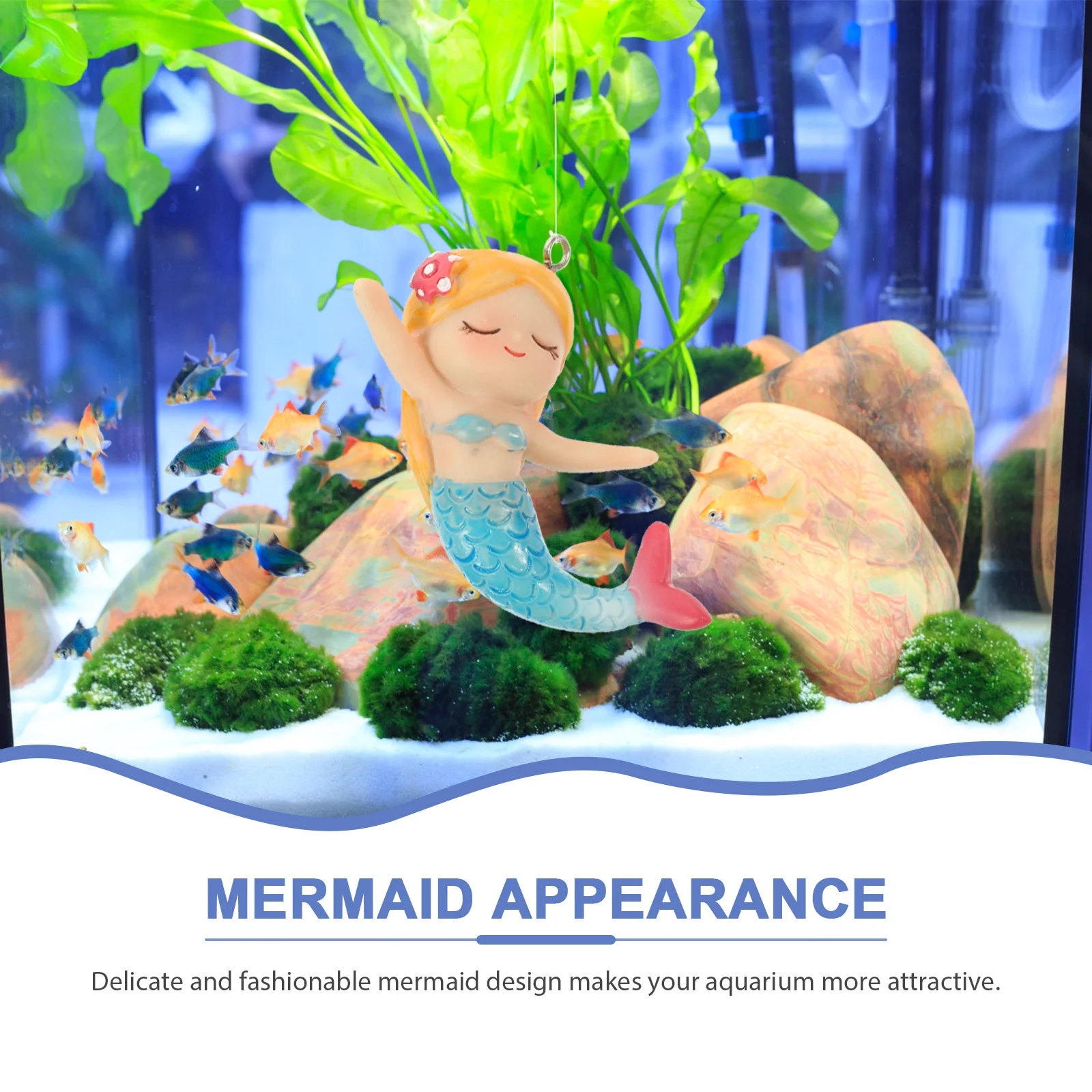 

Floating Mermaid Aquariumtank Ornaments Toys Decorations Bathtub Figurines Playsetbath Accessories Toddlerstoy Gifts Decorative