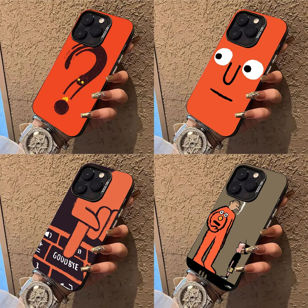 Чехол для телефона J-Jean Jullien чехол iPhone 14 16 15 11 12 13 Pro Max Mini Plus противоударный