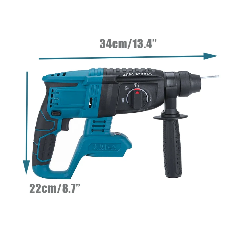 

4 Function Brushless Cordless Rotary Hammer Electric Drill Rechargeable Electric Hammer 28mm Impact Drill for Makita 18V Battery