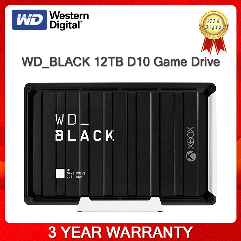 

Western Digital WD BLACK 12TB D10 Game Drive for Xbox Desktop External Hard Drive HDD (7200 RPM) WDBA5E0120HBK-NESN