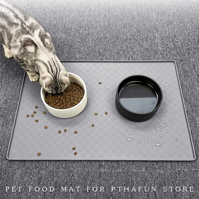 

Waterproof Pet Bowl Mat Silicone Pet Food Mat Non-slip Dog Feeding Mat Paw Dog Cat Placemats Pad Easy Washing Puppy Pet Supplies
