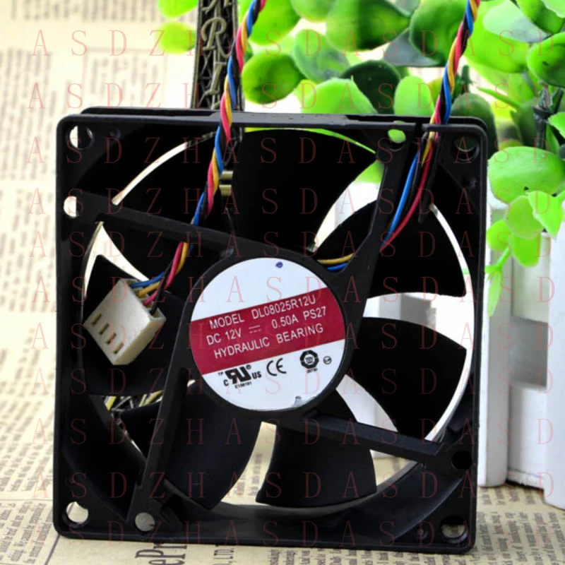 Фото Вентилятор охлаждения Z для AVC 8025 8CM 12V0.5A DL08025R12U с высоким объемом воздушного потока, PWM, 4-проводной №1