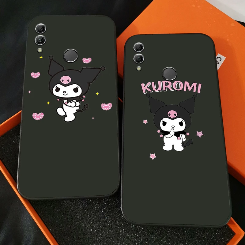 

Hello Kitty Kuromi Phone Case For Huawei Honor 7A 7X 8 8X 8C 9 V9 9A 9X 9 Lite 9X Lite Carcasa Coque Funda Liquid Silicon